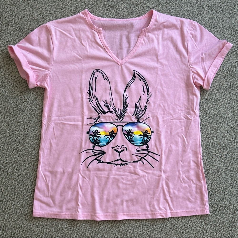 Pink Bunny Short Sleeve Shirt - Picture 3 of 3